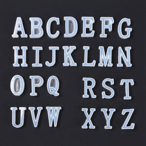 Gießformen Set Alphabet A - Z, 26-teilig, 40x20x11mm Silikon Gießform