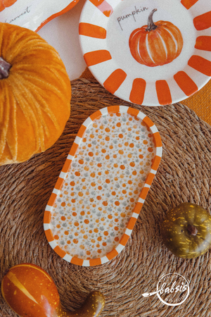 Reispapier Decoupage Pumpkin Pattern orange mint A4 25-30 g/m² 1 Bogen