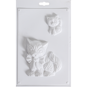 Gießform Katze mit Schleife 29x18cm