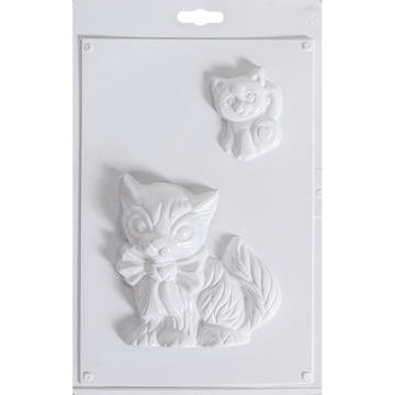 Gießform Katze mit Schleife 29x18cm