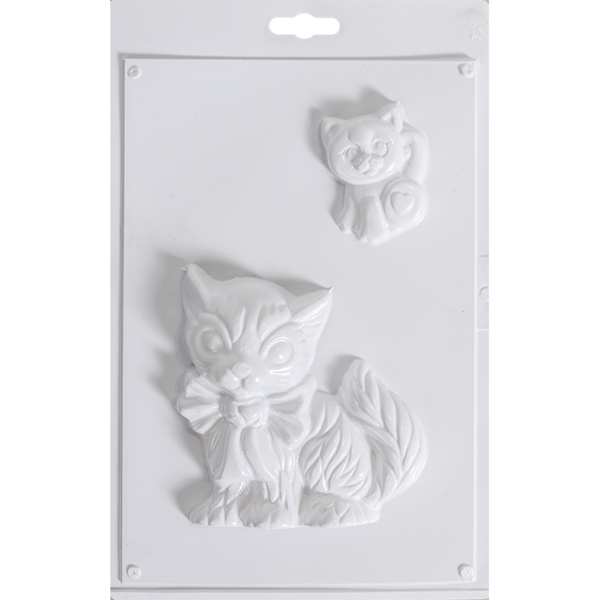 Gießform Katze mit Schleife 29x18cm