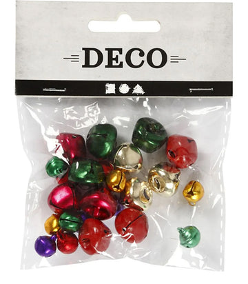 Glöckchen D 10+14 mm Metallic-Farben 24 Stück