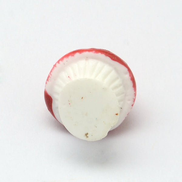 Glücksbringer Fliegenpilz aus Resin weiß rot 17x16mm 1 Stück