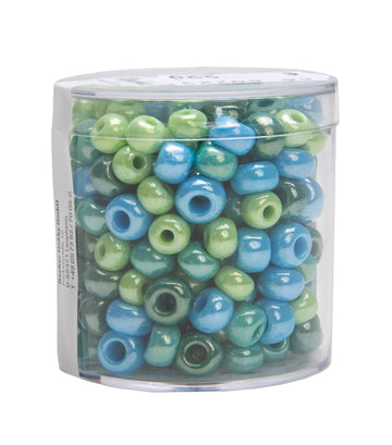 Glas-Großlochperlen opak 6mm 55g