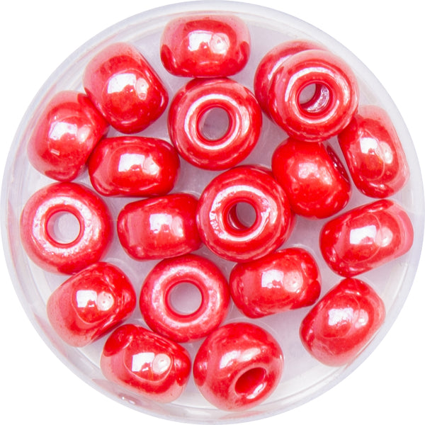 Glasrondelle bedampft glänzend 8mm 21 Stück/ Dose