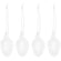 Glas-Eier-Set transparent 2-teilig 3,2 cm