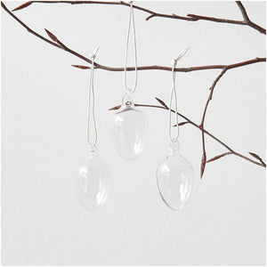 Glas-Eier-Set transparent 2-teilig 3,2 cm