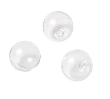 Glaskugeln offen 20mm klar 3mm Loch zum Befüllen 5 Stück/Pkg