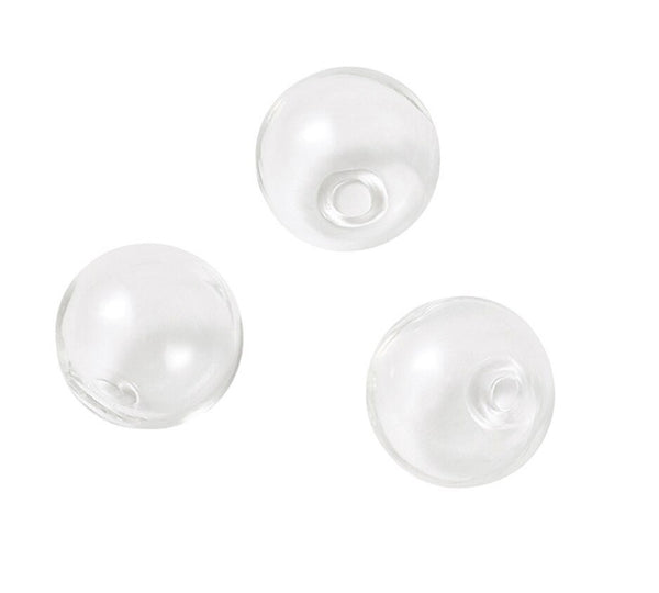 Glaskugeln offen 20mm klar 3mm Loch zum Befüllen 5 Stück/Pkg