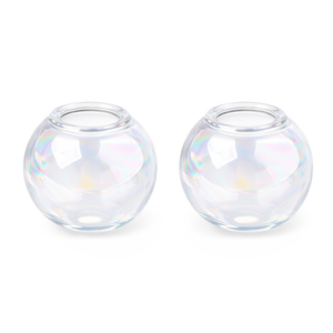 Glaskugel oben offen zum Befüllen AB Glanz 18mm Lochgröße 4mm 4 Stück