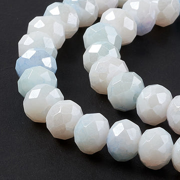 Glasperlen Abacus Ombre Light Sky Blue 8x6mm 60 Stück / Strang