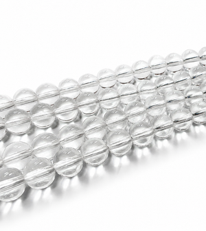 Kristallglasperlen rund Grade AA klar transparent 6mm 68 Stück / Strang