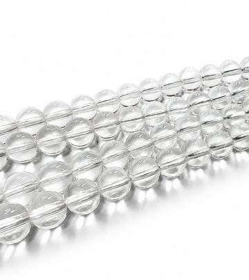 Kristallglasperlen rund Grade AA klar transparent 6mm 68 Stück / Strang