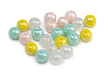 Glasperlen Mix Hochglanz 8mm 22 Stück / Dose