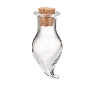 Miniphiole aus Glas Tropfen mit Korken 34x14.5mm 1 Stück