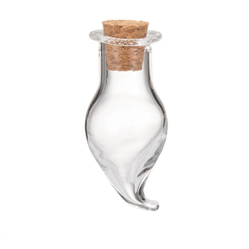 Miniphiole aus Glas Tropfen mit Korken 34x14.5mm 1 Stück