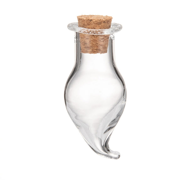 Miniphiole aus Glas Tropfen mit Korken 34x14.5mm 1 Stück