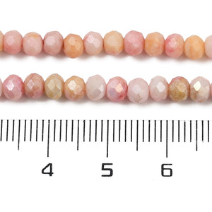 Glasschliffperlen Rondelle Ombre Pale Violet Red 4x3mm 105 Stück / Strang