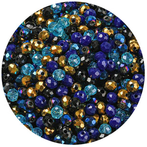 Glasschliffperle Abacus Mix 4x3mm 200 Stück / Dose