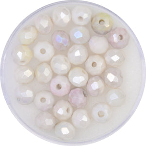 Glasschliffperlen facettiert Farb-Mix opak 6mm 30 Stück