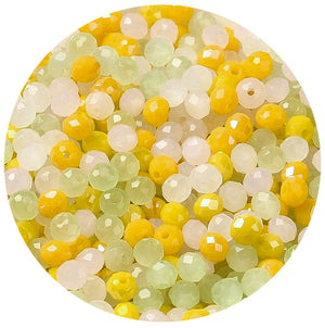 Glasschliffperle Abacus Mix 4x3mm 200 Stück / Dose