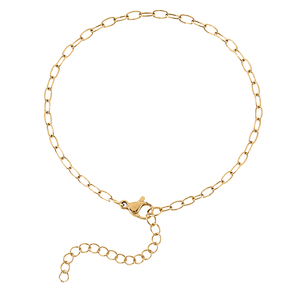 Edelstahl Armband Gliederkette goldfarben 19,2cm 1 Stück