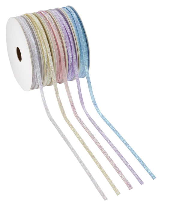 Glitzer-Borte Pastellfarben 5mm 1m