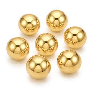 Wachsperle aus Kunststoff rund 14mm gold 5 Stück/Dose