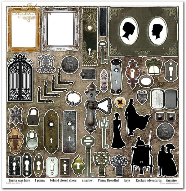 Papier-Set Gothic Stories 10 Blatt 320x310mm 200g