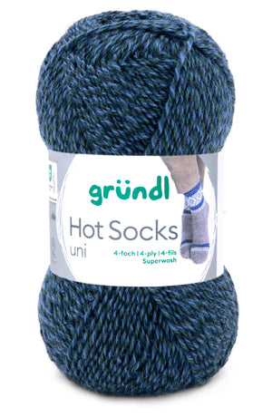 Hot Socks uni 50 Sockenwolle 75 % Schurwolle (superwash) 25 % Polyamid 50g 210m