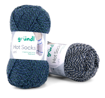 Hot Socks uni 50 Sockenwolle 75 % Schurwolle (superwash) 25 % Polyamid 50g 210m