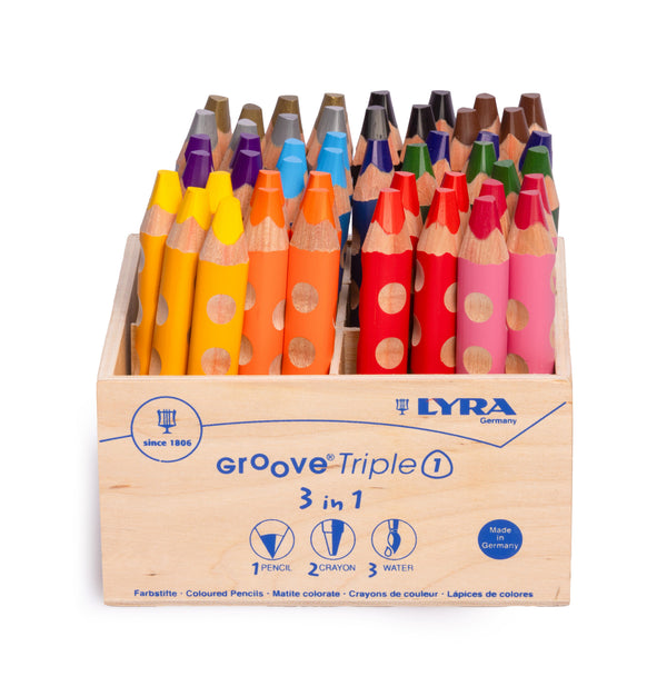LYRA Groove Triple One Maxipackung SET Holzaufsteller 48 Stifte