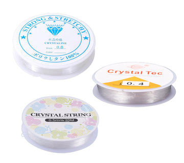 Gummifaden transparent verschiedene Stärken 1 Rolle