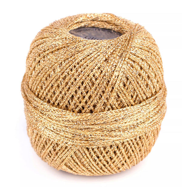 Häkelgarn Glitter uni metallisiertes Garn 25g/110m