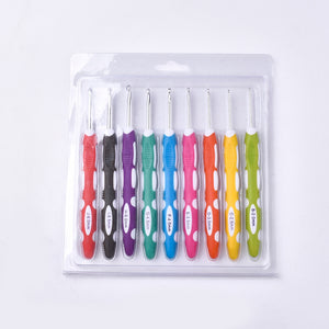 Häkelnadel Set mit ergonomischen Antirutsch-Griff von 2,0-6,0mm 9 Stück