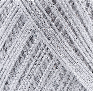 Häkelgarn Glitter uni metallisiertes Garn 25g/110m