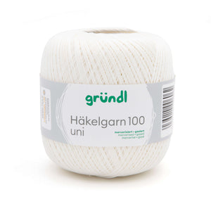 Gründl Häkelgarn 100 mercerisiert gasiert 100% Baumwolle 100g / 566m