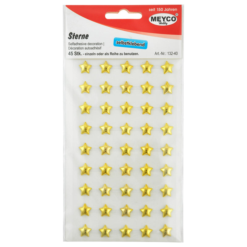 Halbperle Sterne selbstklebend 11x10mm 45 Stück