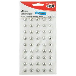 Halbperle Sterne selbstklebend 11x10mm 45 Stück