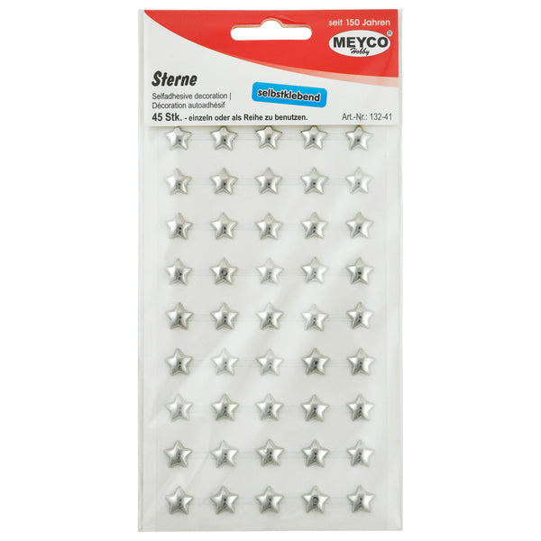 Halbperle Sterne selbstklebend 11x10mm 45 Stück