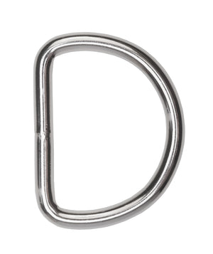 Halbring D-Ring silbern Stahl 30x22x3,8mm 4 Stück