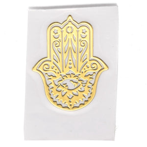 Aufkleber, Aufkleber Hand der Fatima hochglanz gold 3x2,3 cm