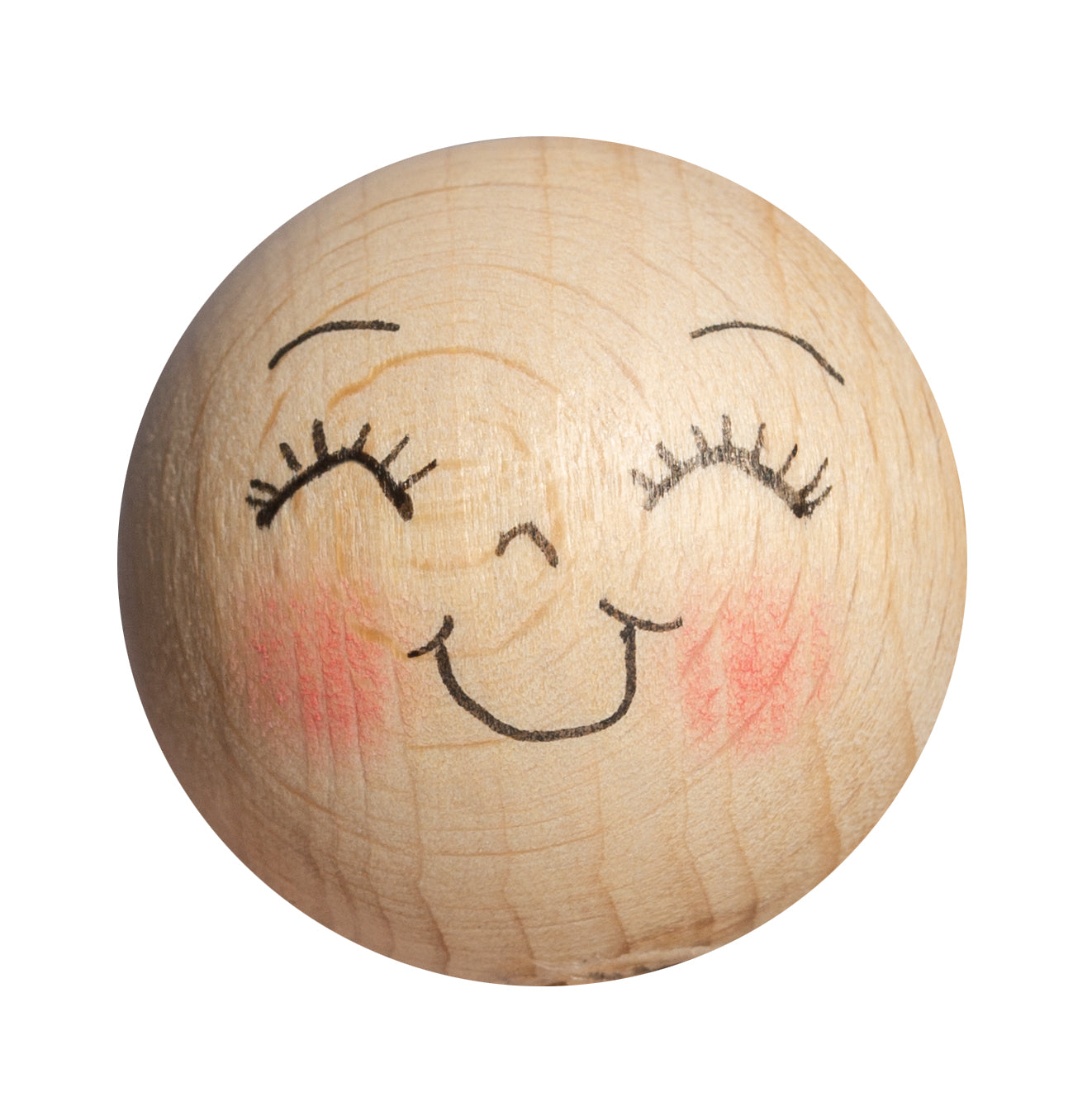 Handbemaltes Holzkopferl Nr. 34  freundliches Gesicht