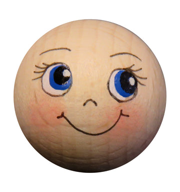 Handbemaltes Holzkopferl Gesicht freundlich Nr. 1