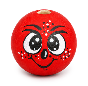 Handbemaltes Holzköpfchen Krampus Grantler rot 1 Stück