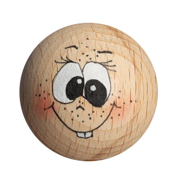 Handbemaltes Holzkopferl Nr 33  Kulleraugen Gesicht