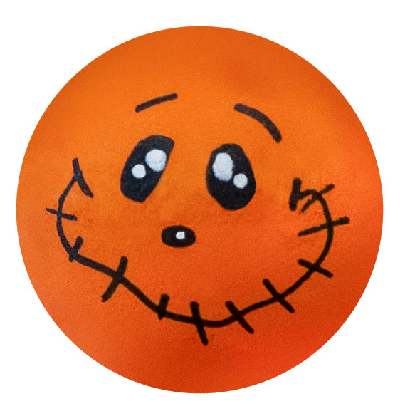 Handbemaltes Holzköpfchen Kürbis orange