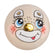 Handbemaltes Holzköpfchen Clown lächeln Nase mit Goldakzente LIMITED EDITION
