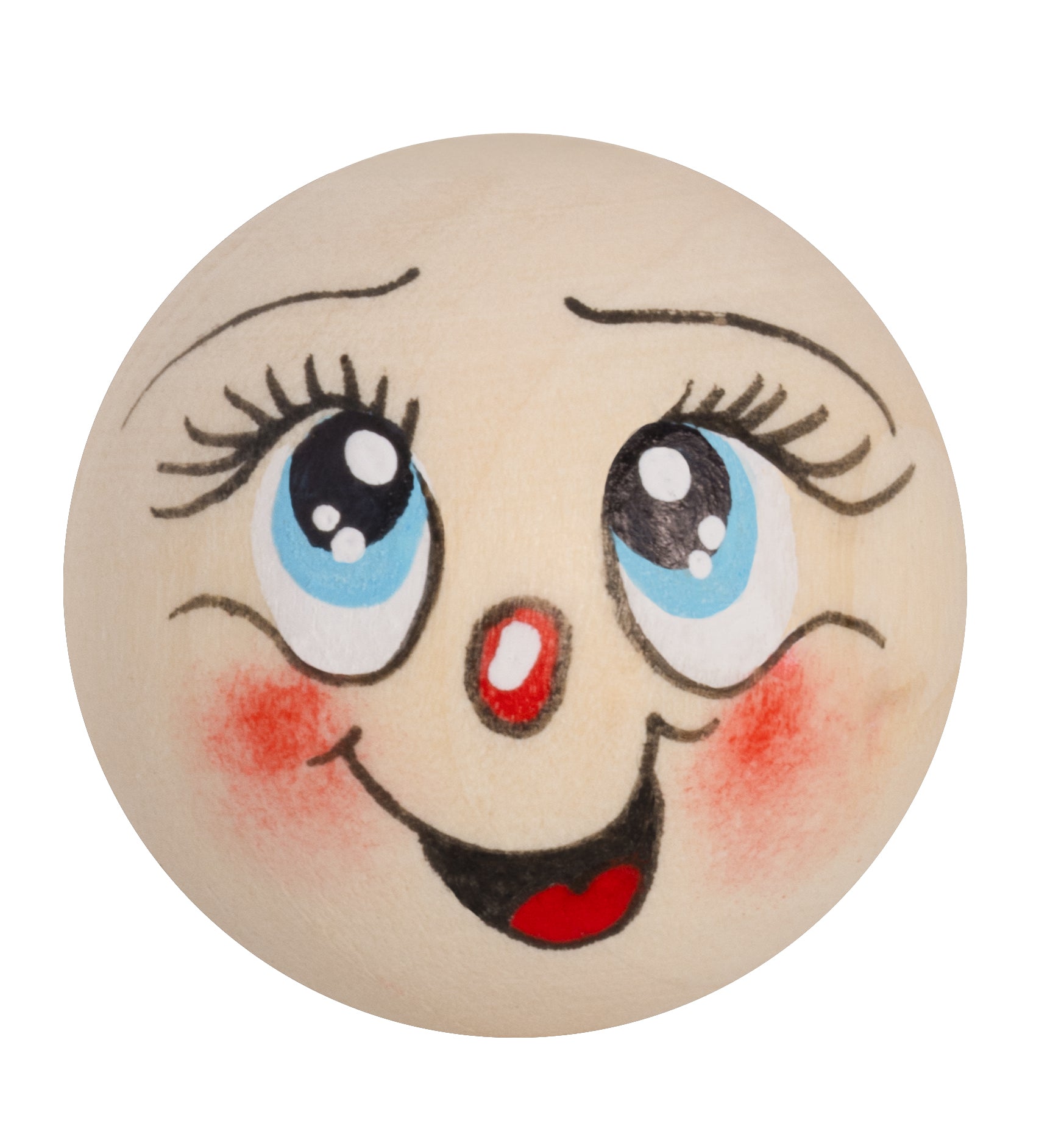 Handbemaltes Holzköpfchen Lissi lächelnd