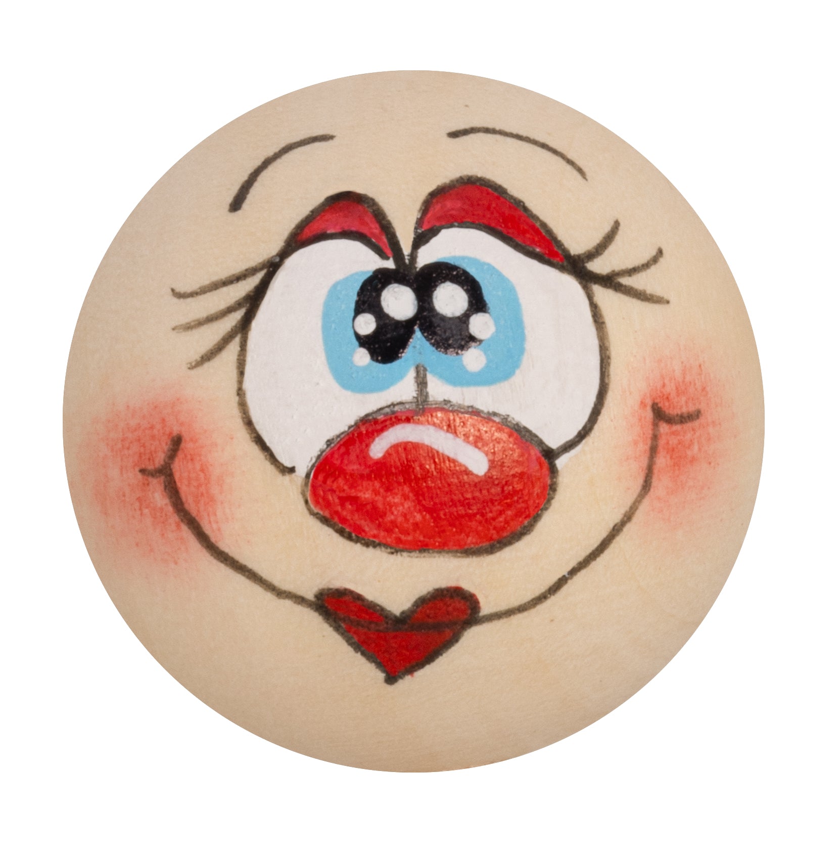 Handbemaltes Holzköpfchen Herzkönigin